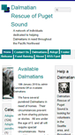 Mobile Screenshot of dalmatianrescueofpugetsound.com